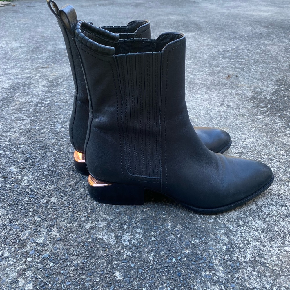 Rose Gold Alexander Wang Ankle Boots